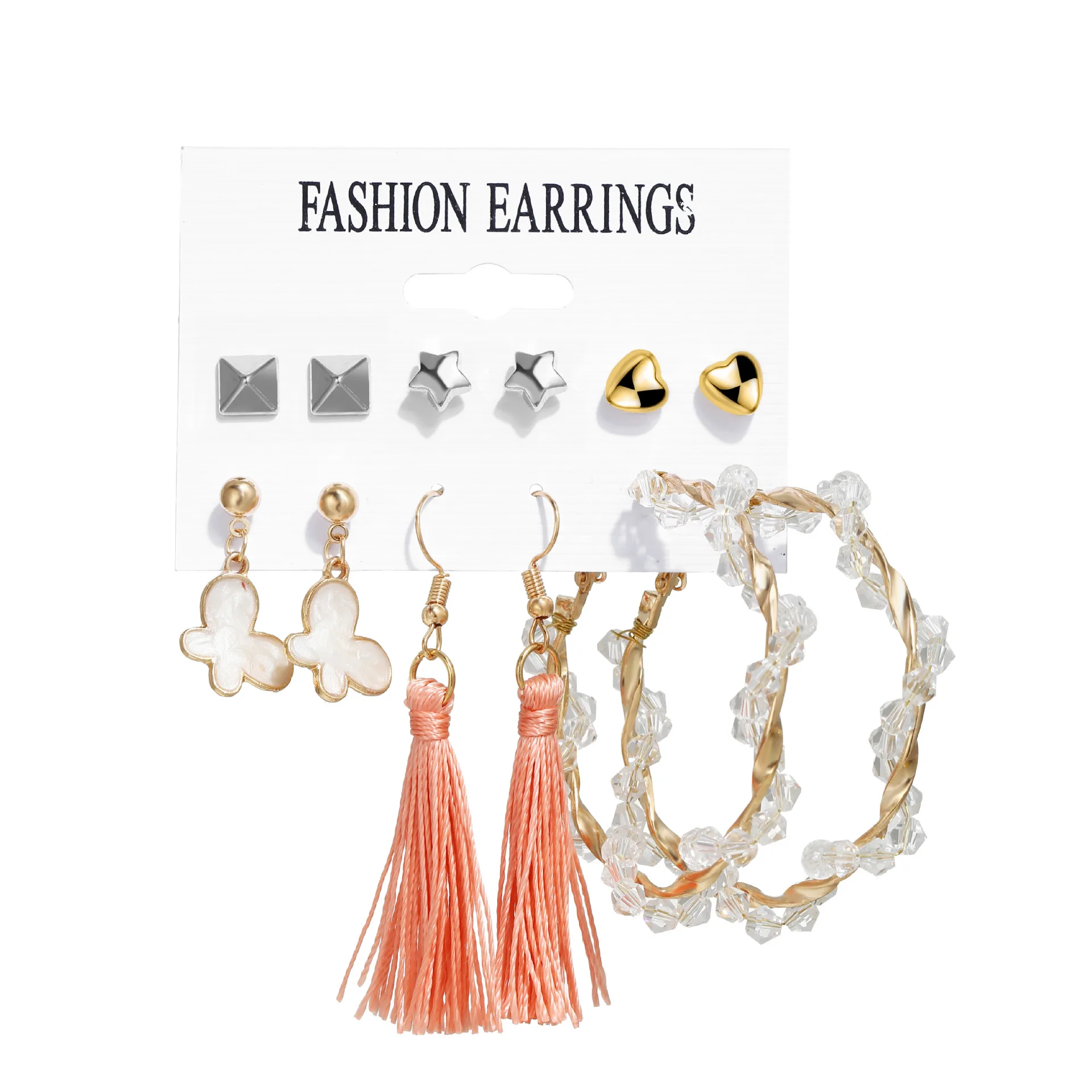 

Fashion gold stud pearl earrings set for women wholesale N2103046, Colors