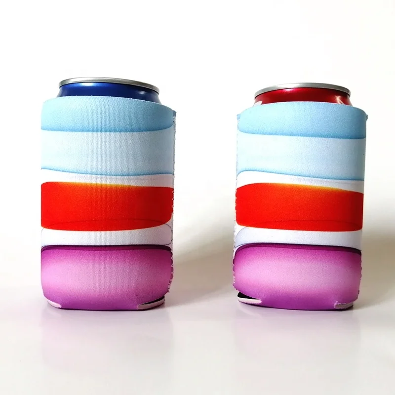 

2021 NEW High Quality Neoprene Insulated Gradient Ramp Beer or Beverage Can Cooler Holder Sleeve, Customized color