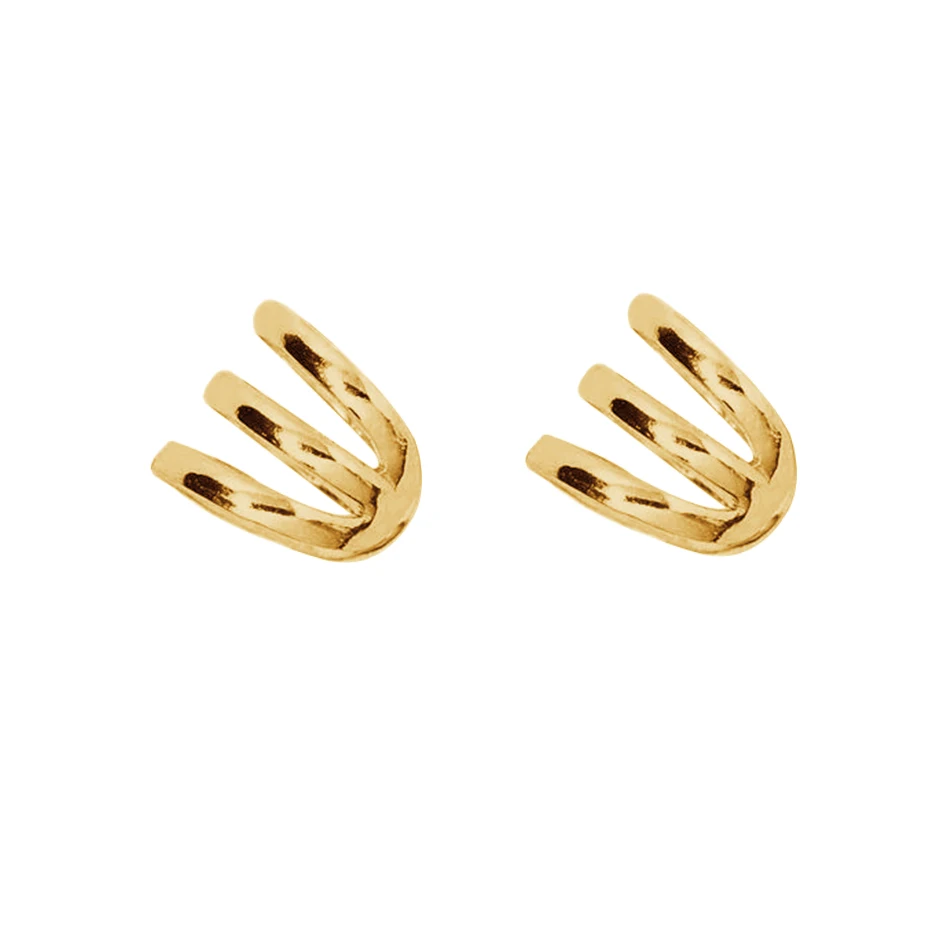 

minimalist jewellery for women 925 sterling silver 18k gold plated single ear cuff earrings