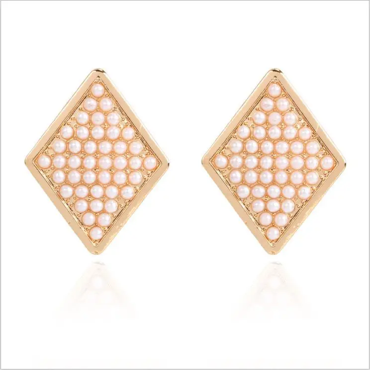 

New Fashion Crystal Rhinestone Pearl Stud For Vintage Earrings Gifts For Women Lady Girls Jewelry Wholesale