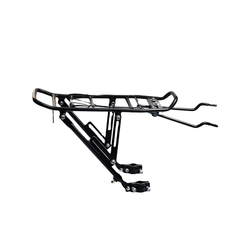 

Aluminum alloy bicycle rear rack luggage carrier bike storage carrier, Balck