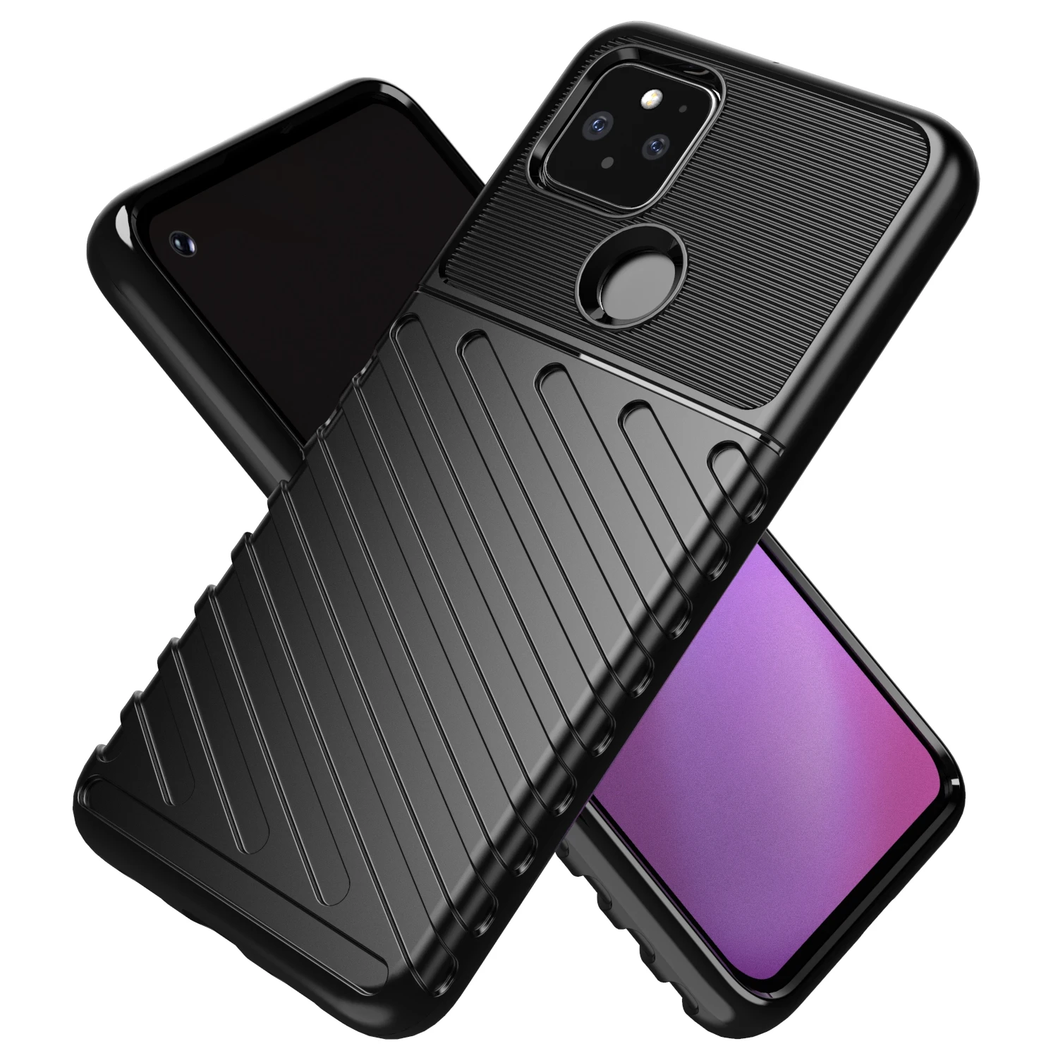 

Anti-fall 360 Shockproof TPU Mobile Back Cover Case For google pixel 4a 5g phone case, 3colors