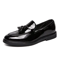 

Original Quality Size 47 48 Fashion Male Tassel Loafers Breathable Brown and Black Leather Shoe for Men