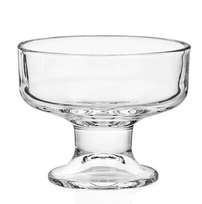 

Transparent glass tall dessert bowl ice cream cup pudding yogurt salad milkshake cup