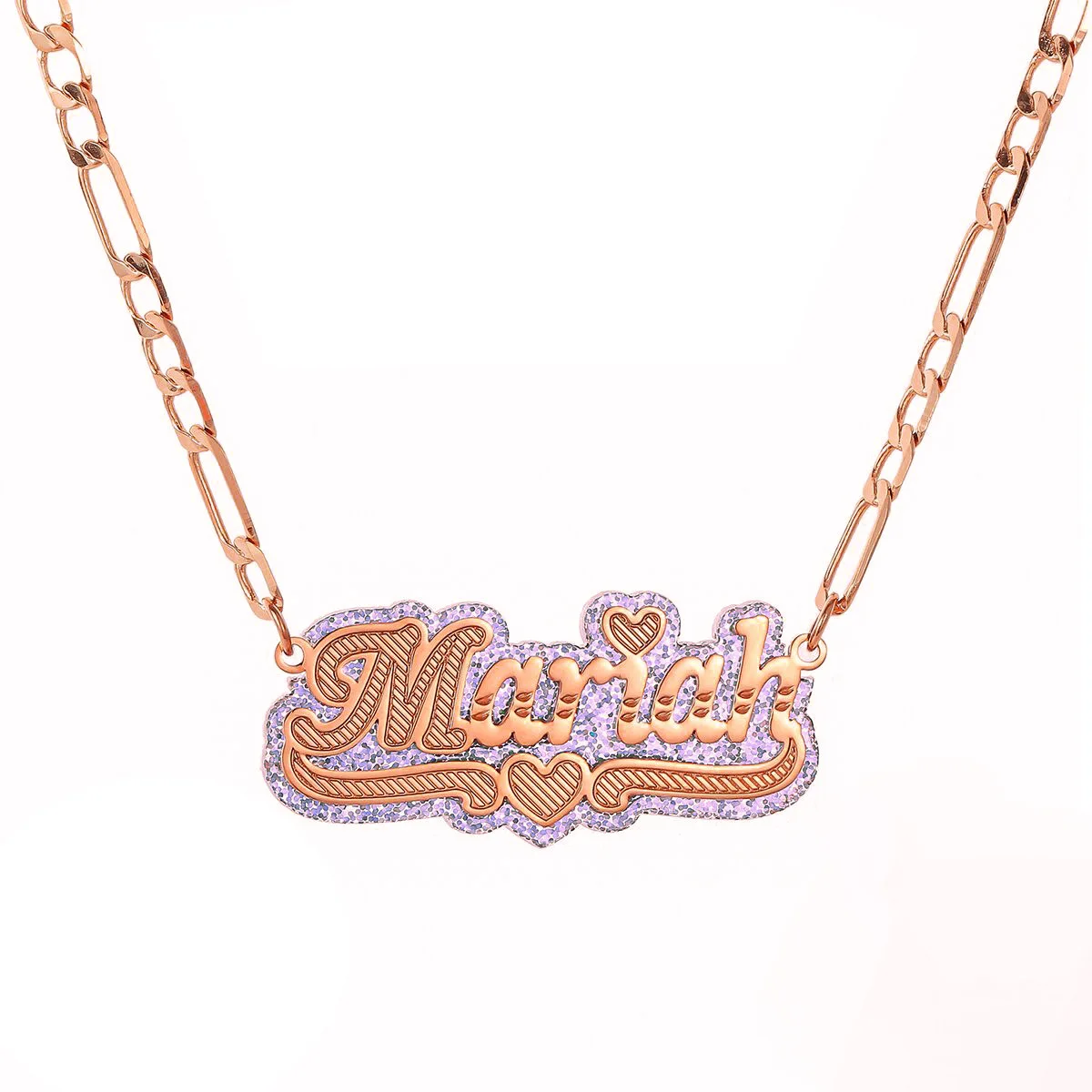 

INS hip hop custom personalized jewelry gift acrylic nameplate necklace for women