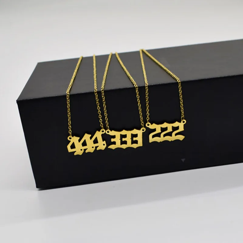 

Collier En Acier Inoxydable 444 Necklace Number Angel Number Necklace Stainless Steel Angel Number Necklace, Picture