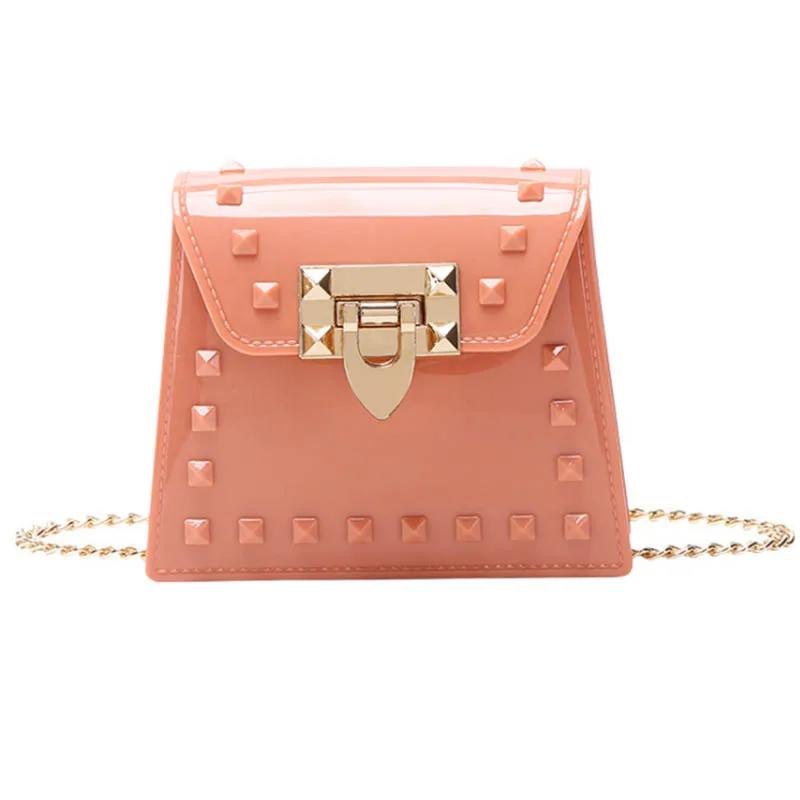 

2021 new fashion women chain bags mini small jelly bag pvc shoulder bag for girls