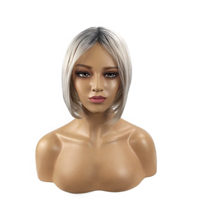 

Side part 613 brazilian short grey bob rose net wig bob wigs