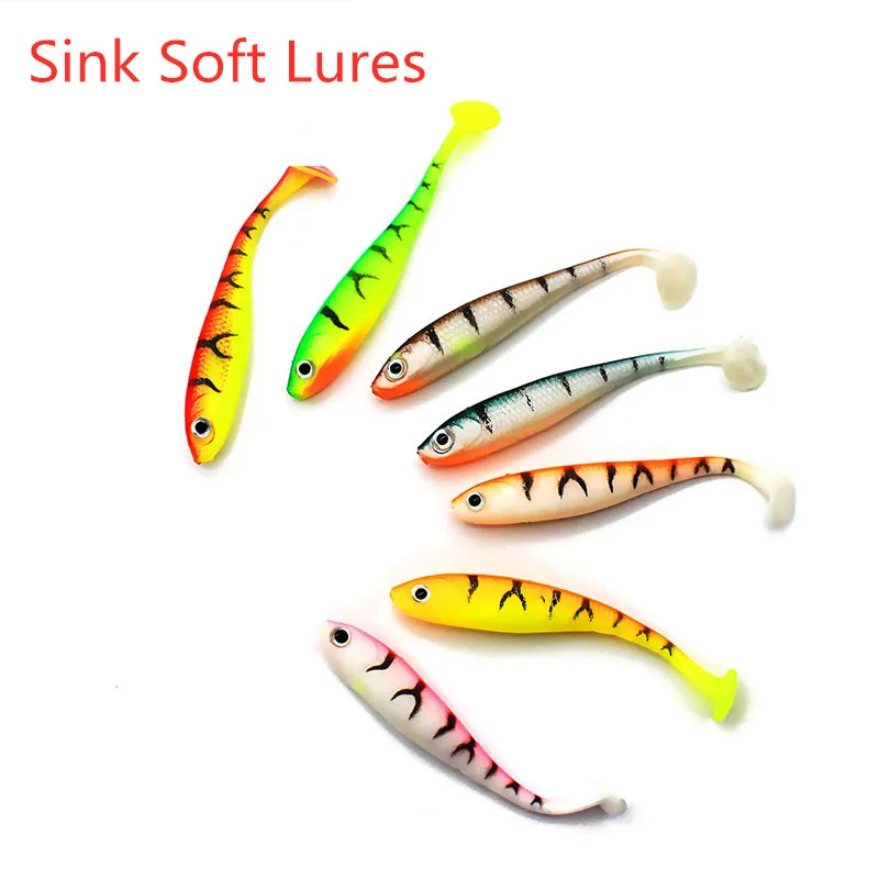 

Multi-colors  2.1g Plastic PVC Sink Artificial Soft Baits Jig Head Paddle Tail Swimbait for Bass Crappie Trout Pike Redfish, 11 colors