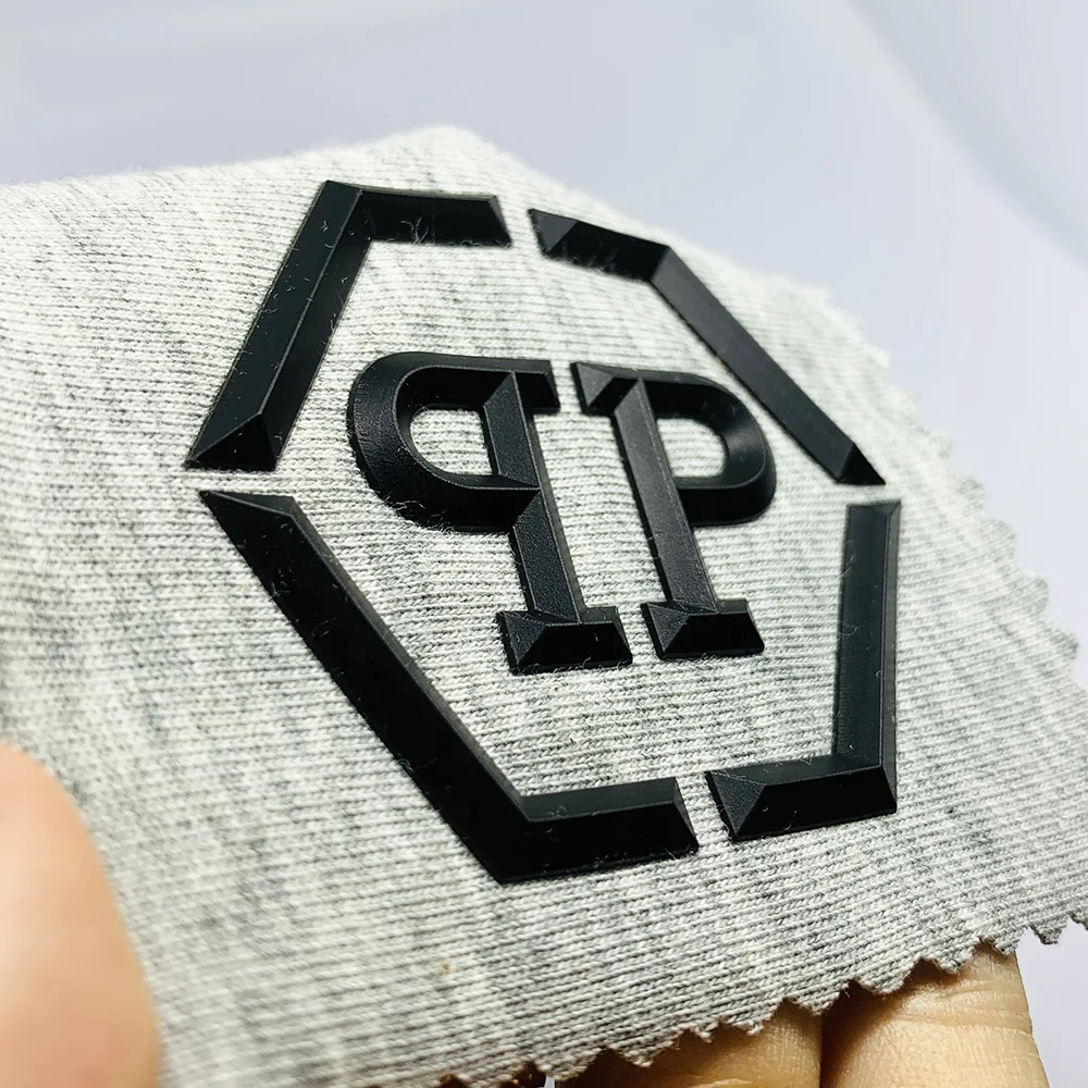 

silicone label fabric iron on labels custom logo tags, Custom color