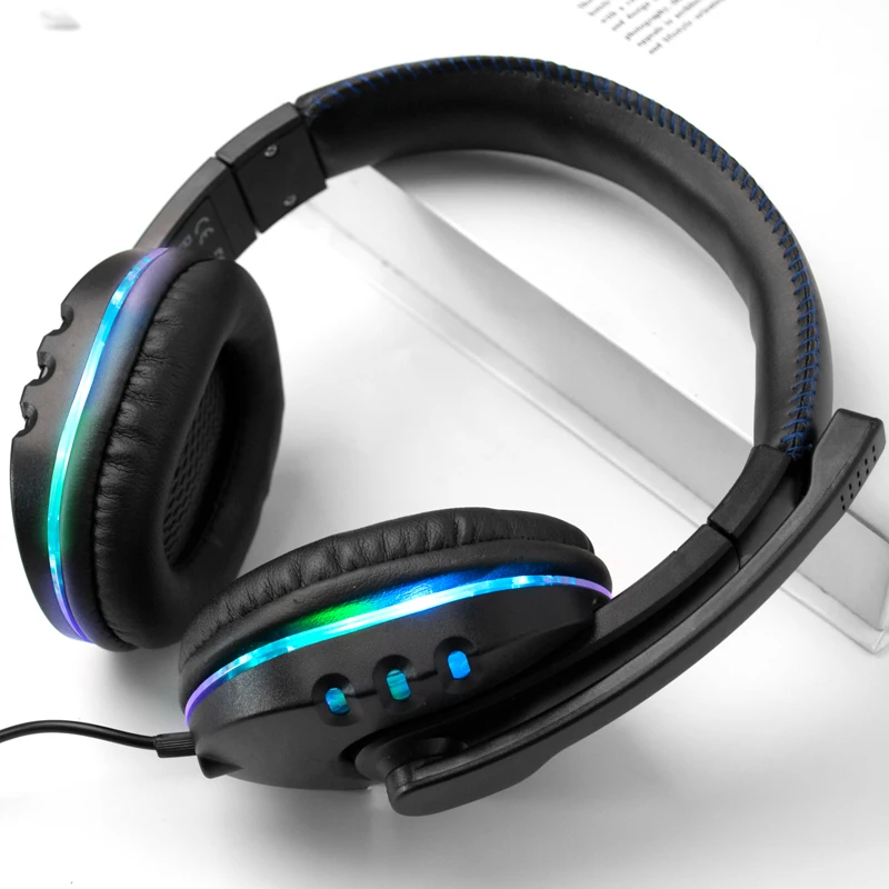 

JTY- 733 PS4 LED Free Sample luminous earphone wired headset for ps4 comfort headphone