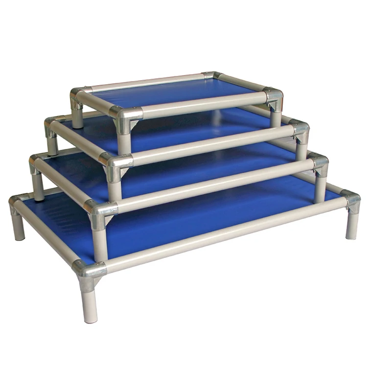 

PAMPELLYA PVC Material Elevated Luxury Pet Bed Metal Frame Dog Bed, Blue ,black gray or custom