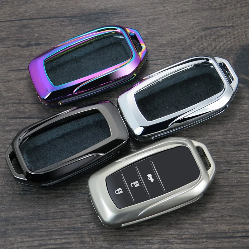 

Alloy car key shell cover remote protective car key case for TOYOTA, Silver, black, matte nickel, dazzle