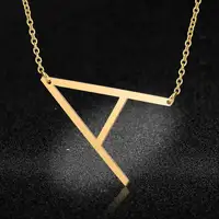 

100% Stainless Steel Gold Filled A-Z 26 Letters Initial Nam Necklace Wholesale Female Unique Fashion Jewelry Necklaces For Women