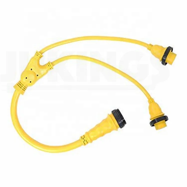 Marine & Rv Cords 125/250v 50 Amp Male X (2) 30a Female Marine Y