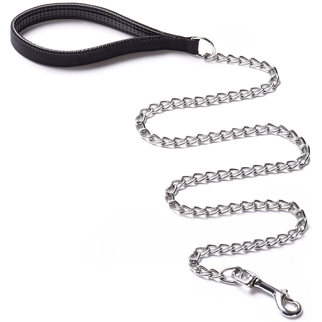 

3.5MM Amazon Hot Sale Stainless Steel Dog Chain For Small Medium Pets lead Dog Leash PU Handel Iron Chain Anti-Bite Metal