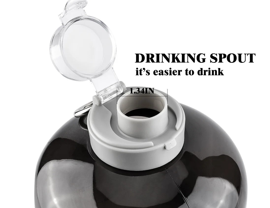2.5L leakproof PET plastic drink bottle, custom logo outdoor camping water kettle, 2500ml Large capacity gym sports water bottle