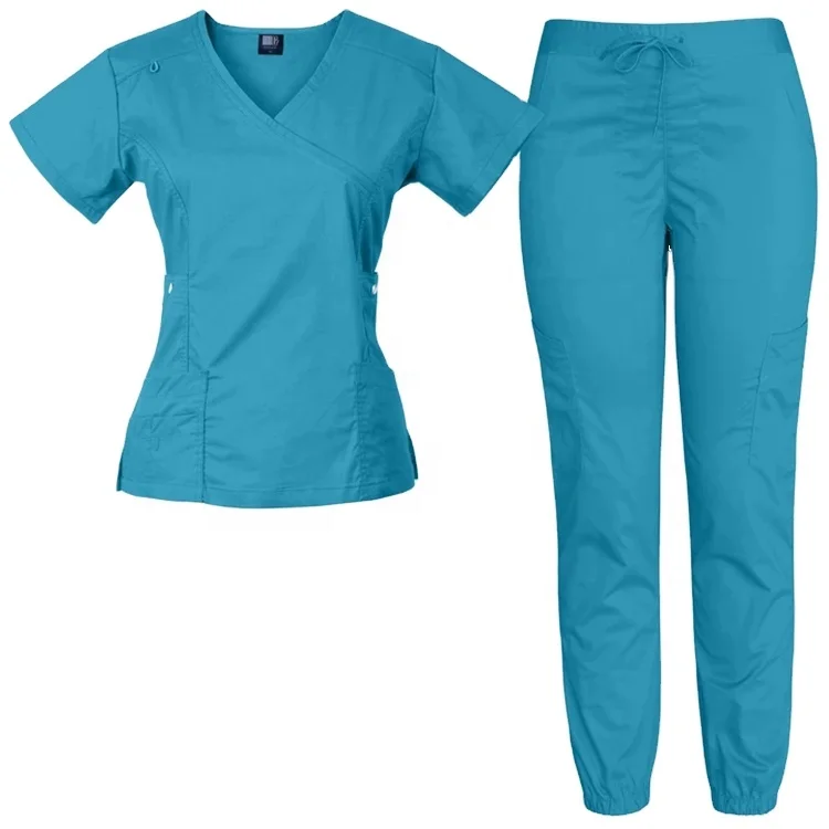 

Hot selling joggers nursing uniformes clinicos short sleeve plain scrubs jogger set uniform stretch scrubs uniforms, Customized color