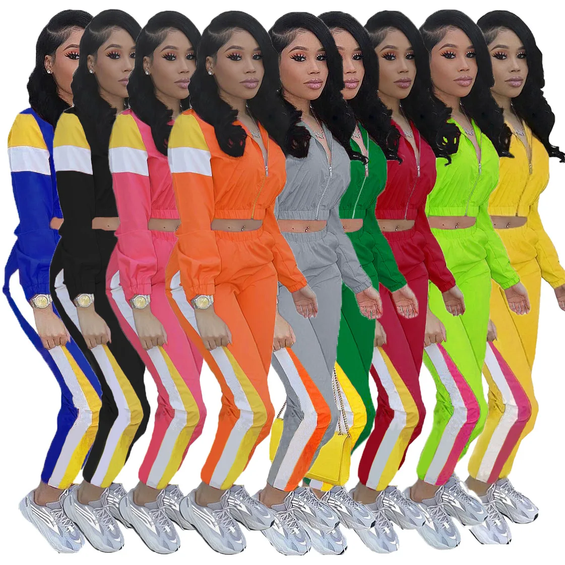 

Amazon Two Piece Womens Sweat Suit Work Out Clothing Sexy 2 Piece Set Women 2 Piece Spring Long Sleeve Two Piece Gym Set Women