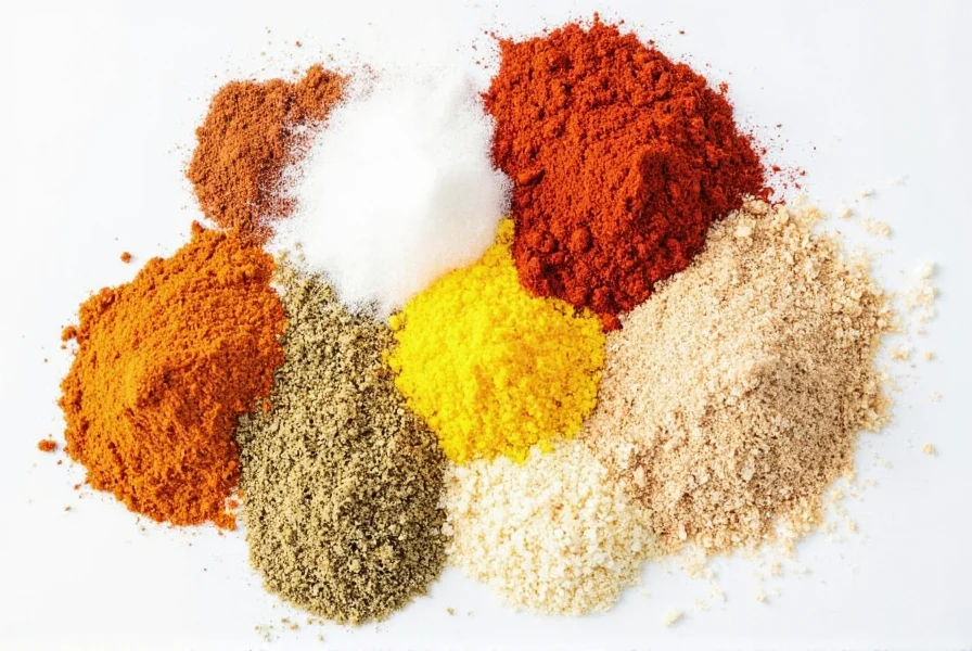 Spice rack with various cooking spices