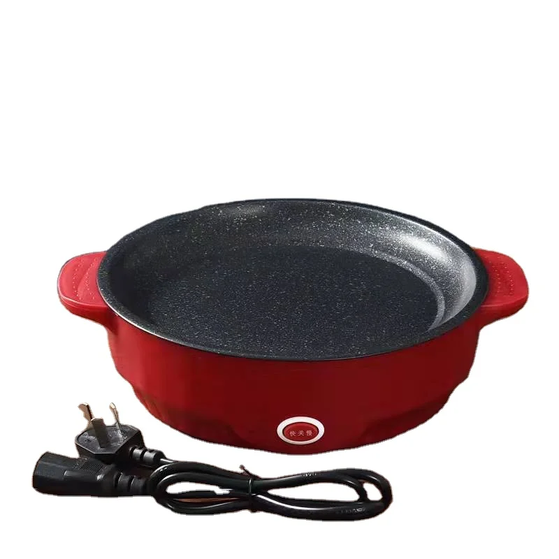 

New Style Mini 26 cm Electric Kitchen Skillet Frying Pan with Nonstick Coated Grill Pan, Customized color