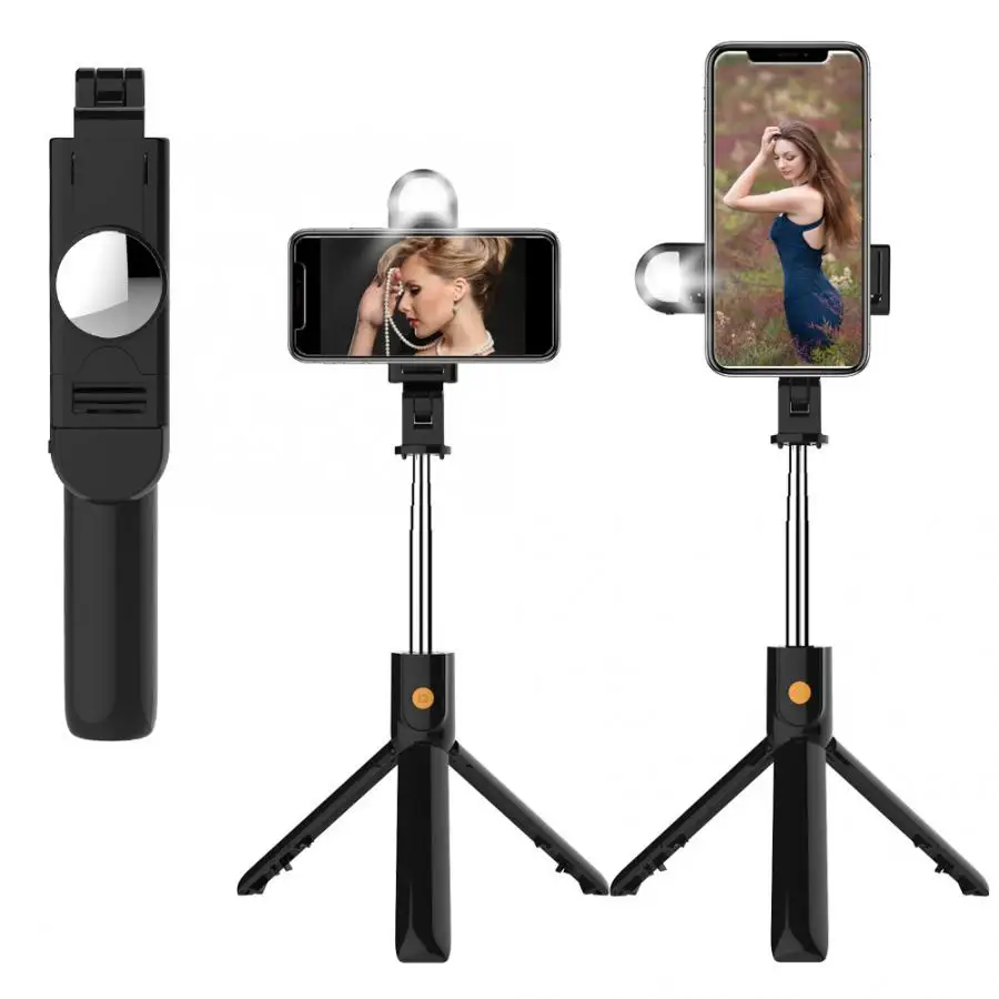 

K10S Led Fill Light Wireless Shutter Remote Tripod Stand 4 In 1 Selfie Stick With Led Light