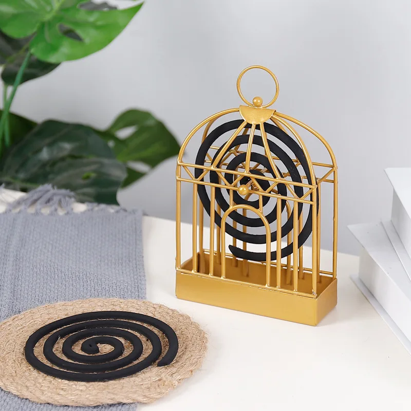 

Wholesale creative mosquito-repellent incense holder Portable Mosquito Coil burner for Outdoor Pool Side, Patio, Deck, Camping,, Gold/black
