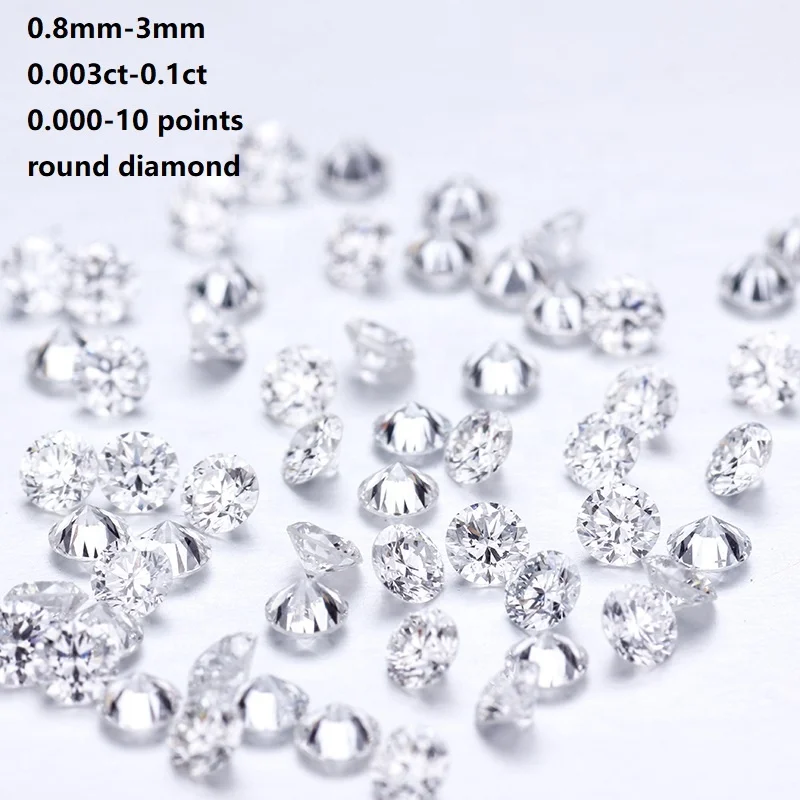 

Starsgem 0.8mm to 3mm small loose stone VVS Synthetic HPHT CVD melee diamond lab grown diamond