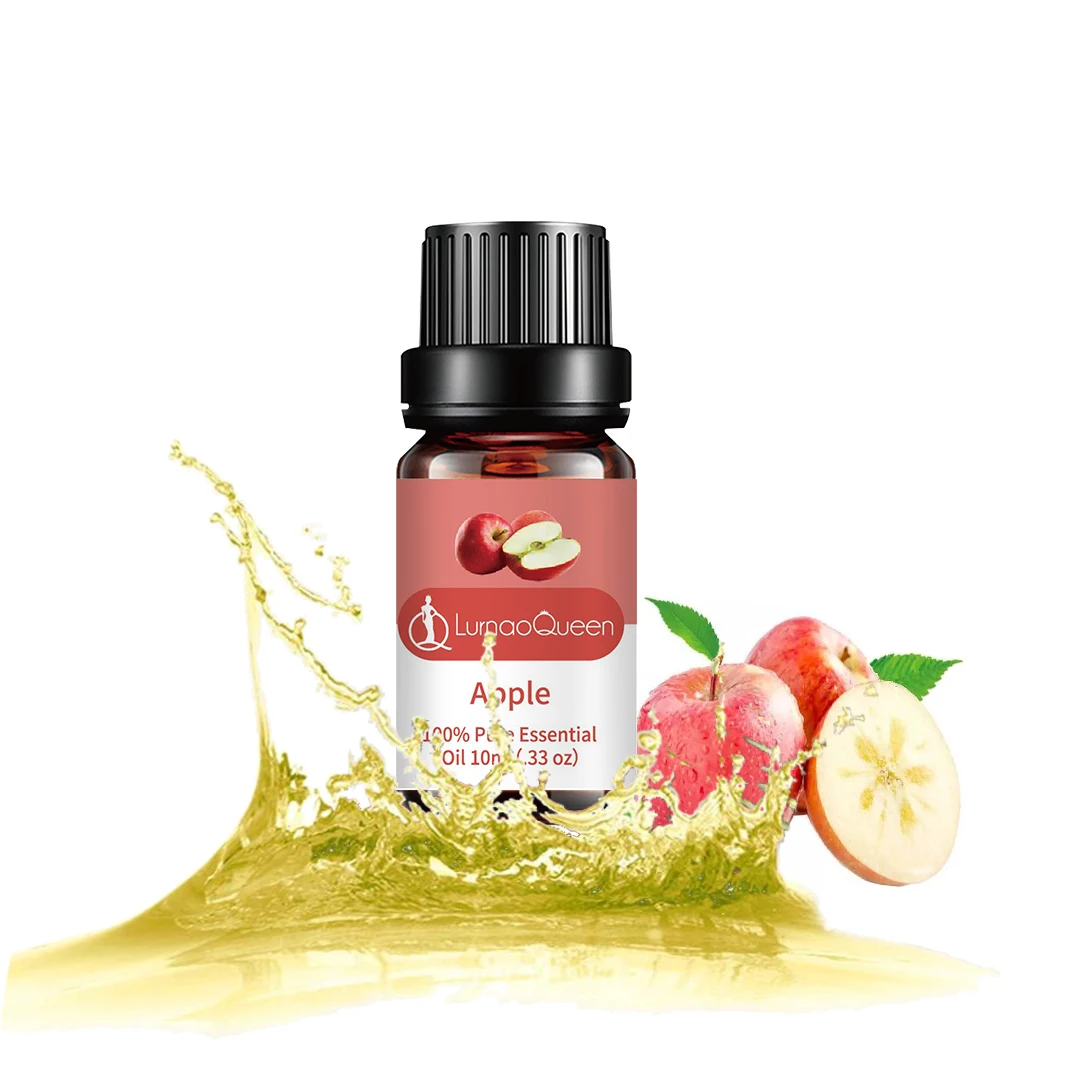 

MSDS Hot Sale 10ml Fruit Essential Oil Apple Fresh Wholesale Essential Oil Sample Relax body and Mind Soothing, Transparent