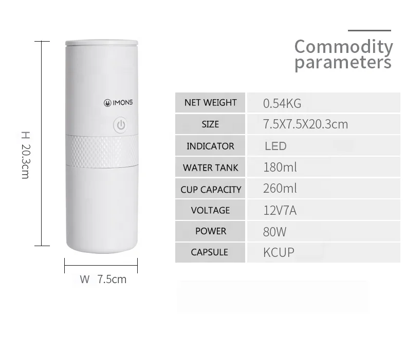 
Best buy single cup Double walls 12v coffee and tea machine CAN HEAT WATER use k cup tea grounded coffee 