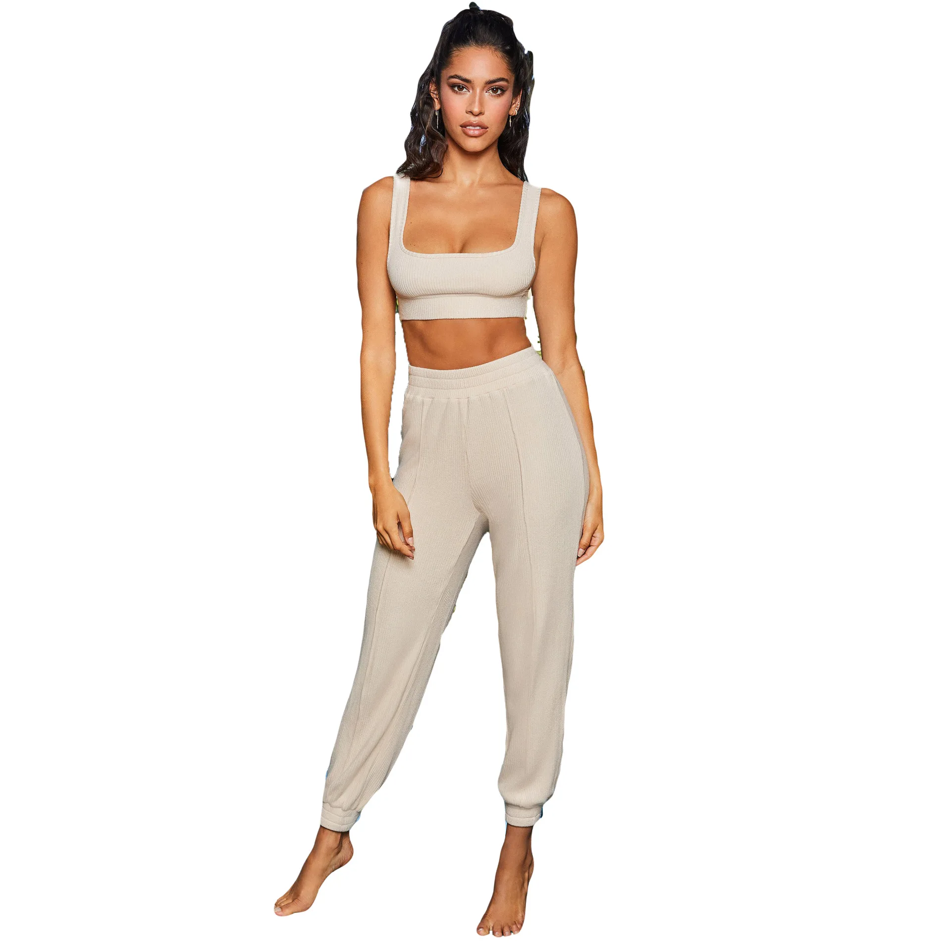 

Women jogger set Cheap Sportswear Pants Set Clothes Gym Fitness Wear satin Jogger Set Outfit Yoga Suit