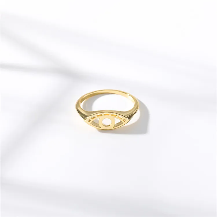 

2021 new original design hot sale magic eye ring female closed ring simple hollow metal, Picture shows