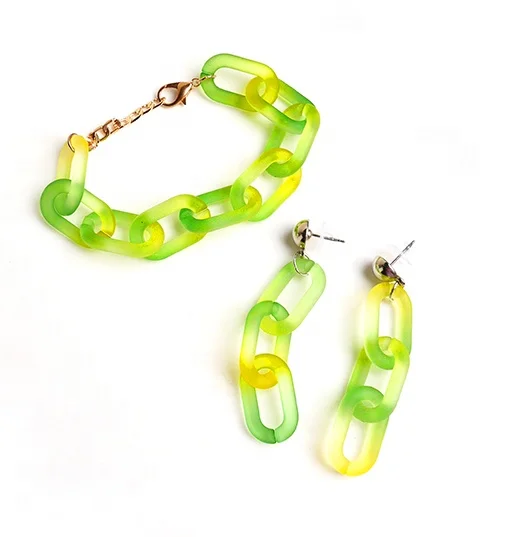 

Summer Woman Accessories Jewellery Set Long Geometric Drop Dangle DIY Acrylic Stud Earrings