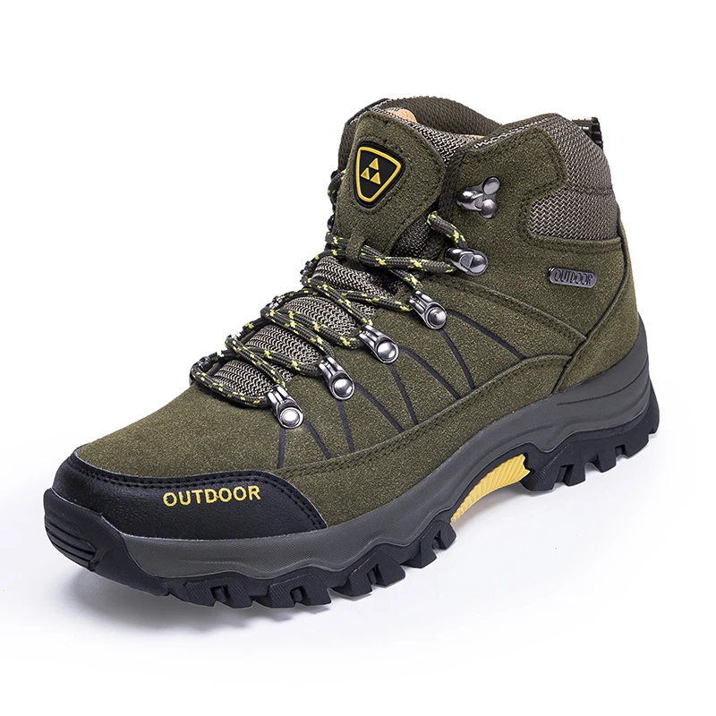 
Factory Wholesale Outdoor Leather High Heel Fashion Winter Trekking Climbing Ankle Boots Hiking Shoes For Men 