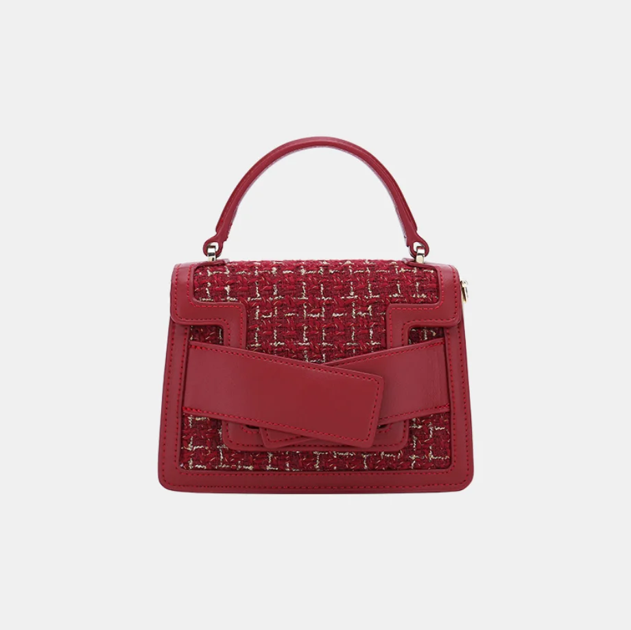 

Luxury Brand Crossbody Bags For Women 2021 Winter Mini Striped Plaid Wool Sweet Puzzle Woollen Monoclinic Bags Bolsa #1208