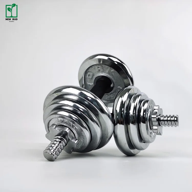 

Electroplate Cast Iron Plating Suits Weight Lifting Gym Chrome Electroplating Adjustable Dumbbells Sets