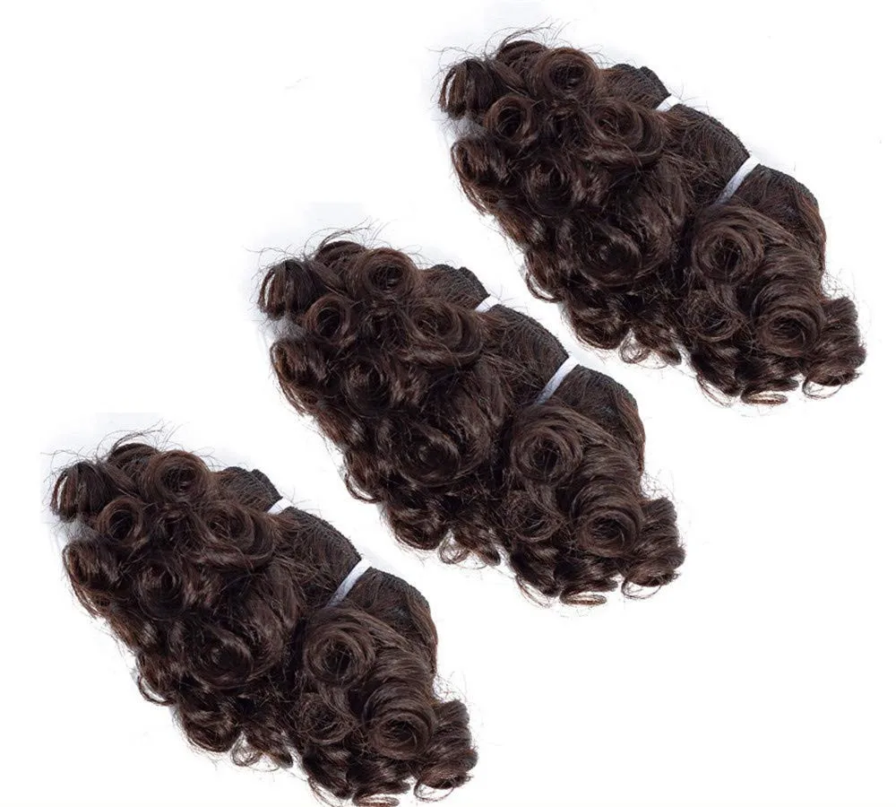 

10A Bouncy Curly Bundles 100% Peruvian Unprocessed Virgin Hair Bundles Short Curly Bob Style Weave Funmi Human Hair Extension