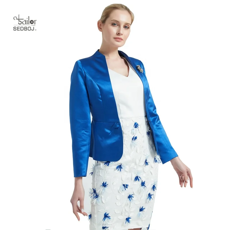 
China tailor mother of bride suits mother of bride dresses blue jacket mother of the bride dresses plus size 