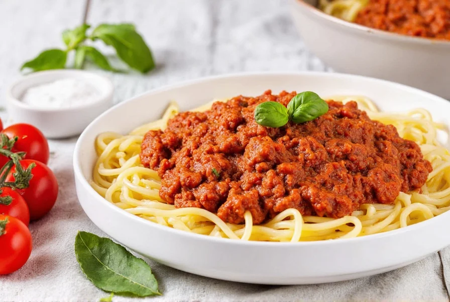 Various spices arranged neatly for spaghetti meat sauce preparation