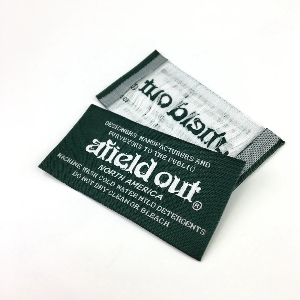 

Garment Woven Label Neck Tag, Clothing Woven Label, Straight Cut Woven Labels, Custom color
