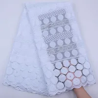 

2019 Latest Nigeria Swiss Laces White Color Swiss Voile Laces Switzerland Cotton African Dry Lace Fabric For Man Women 1760