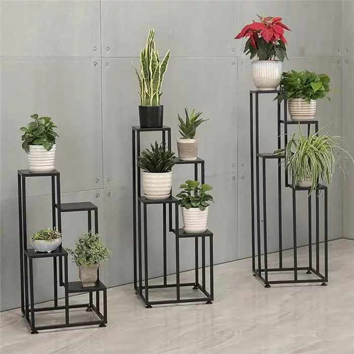 

Superior Quality Metal Flower Display Rack Plant Pot Stand, Black