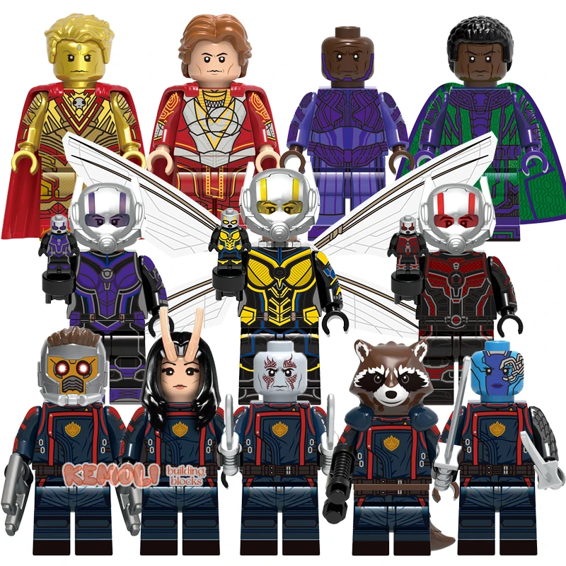 

Super Heroes G0114 G0115 Wasp Star-lord Adam Warlock Mantis Starfox Mini Action Building Block Figure Collect Plastic Toy Brick