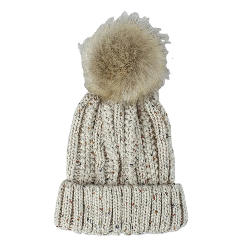 

Fashion Gift Warm Winter Women Beanies Adult Hat Colorful Dot Pom Beanies Hat, 13 color