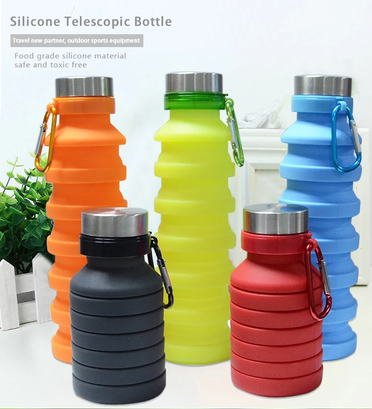 

Royal Corporate Private Label Sippers Silicone Collapsible Sports Water Bottle, Red;blue;green;black;orange or customized