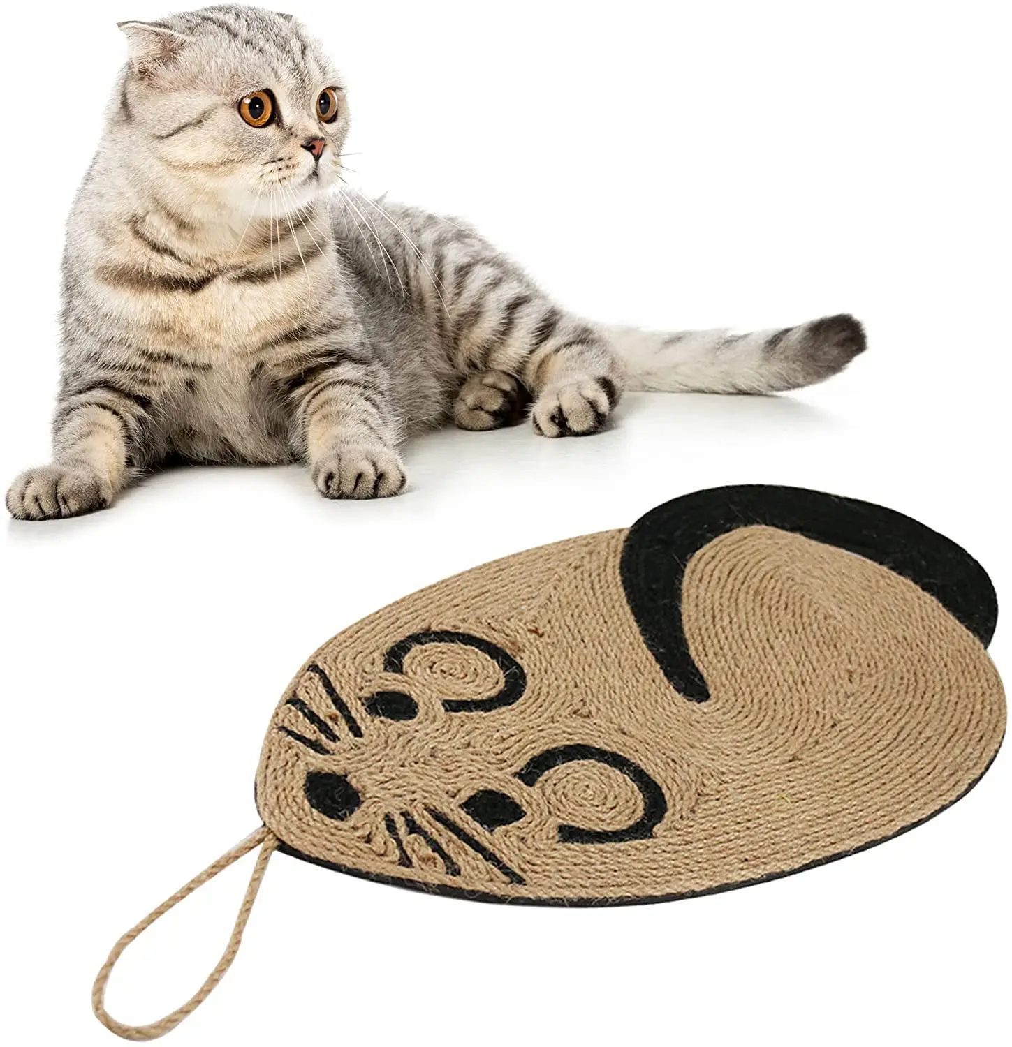 

Sisal Cat Scratcher Board Cat Scratching Post Mat Toy Bed Mat Claw Sharpener Scrapers For Cat Grinding Nail Pad Pet Furniture, 2color