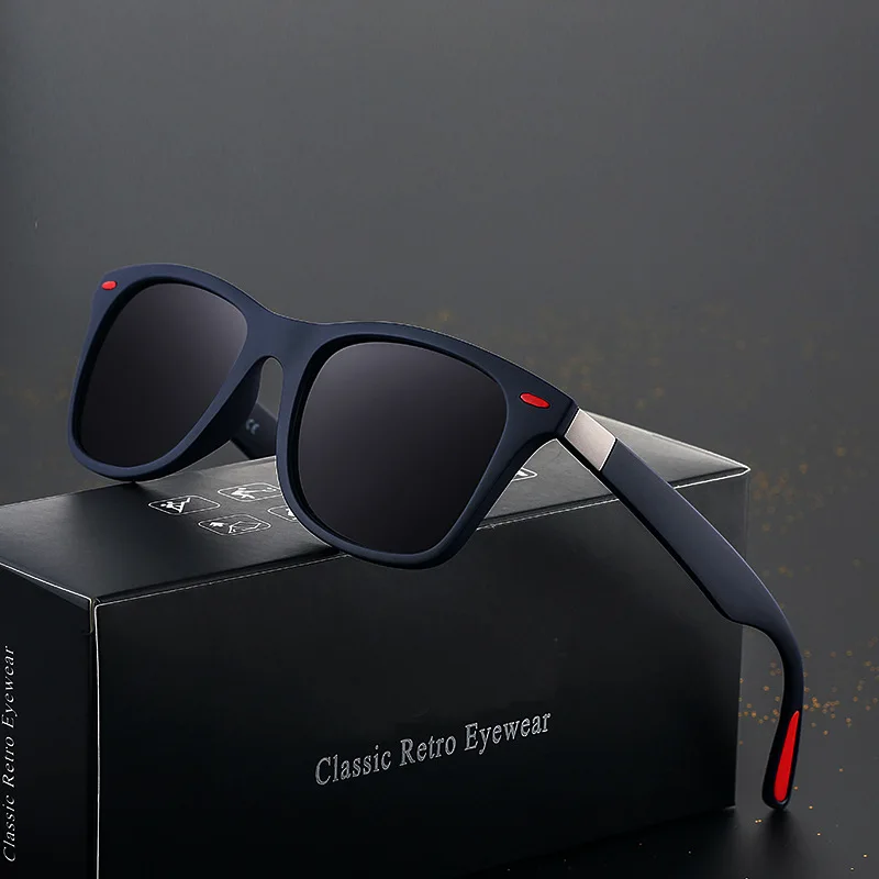 

Lmamba Brand Design Polarized Sunglasses Men Women Driver Shades Retro Classic Sun Glasses Square Mirror Summer UV400 OculoS