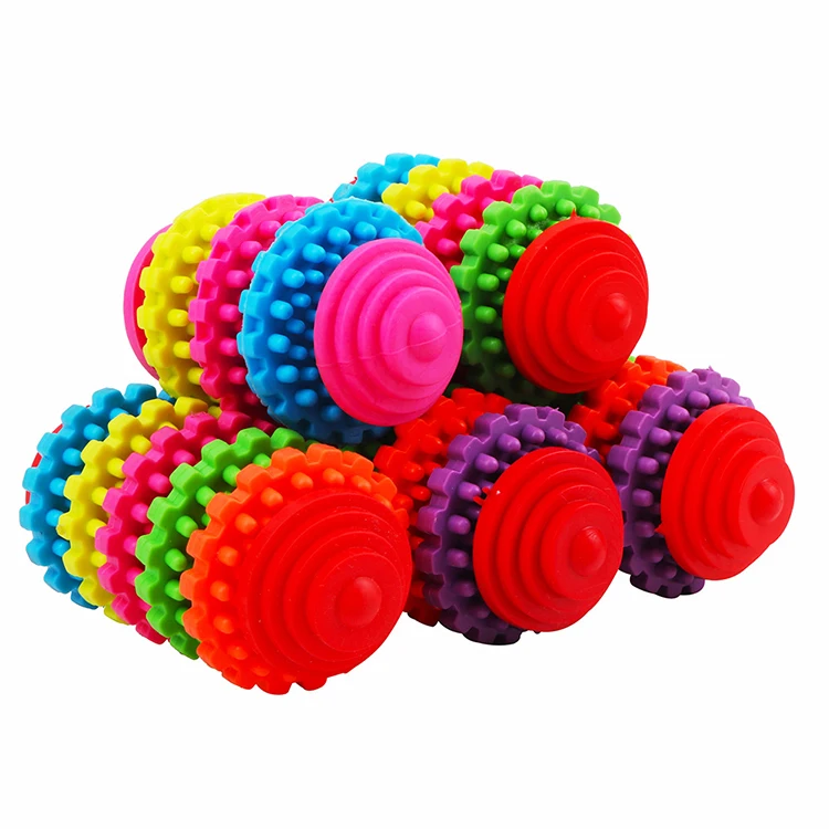 

Amazon Best Seller Safe Non-toxic Rubber Slide Gear Dog Toy Playing Durable Chewing Pet Toy Molar Teeth Cleaning