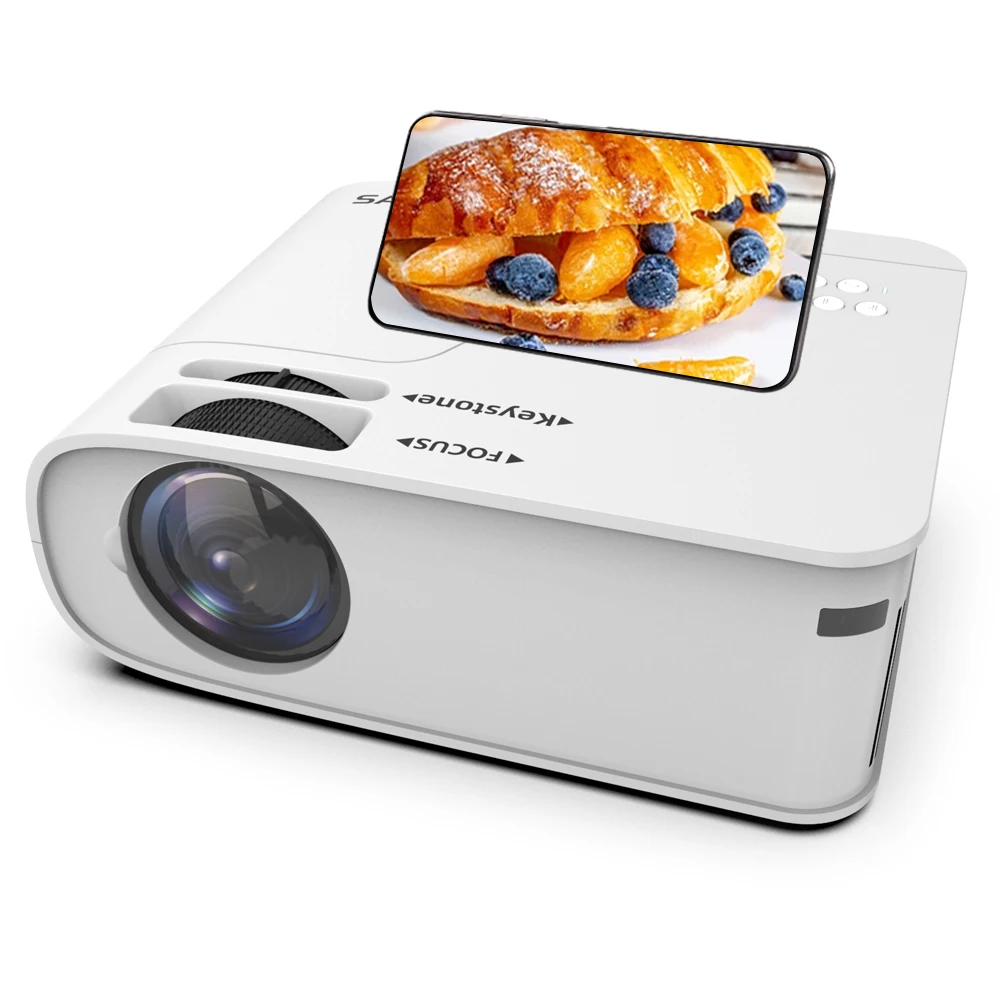 

Salange P86 Mirror Projectors LED 4K Support 5800 Lumens Native 1080P Portbale Mini Projector Home Video Projector Proyector