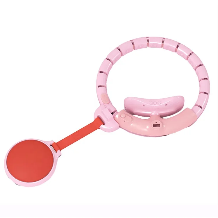 

2021 Best Sale Adults Fitness Weight Loss Hula Ring Hoops Women Waist Fitness Hoola Ring, Pink